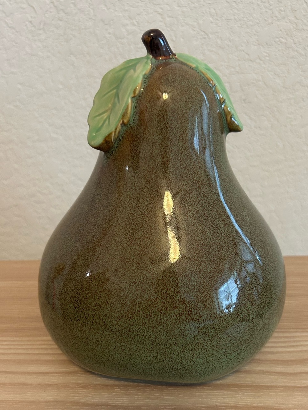 Vintage Green Ceramic Pear